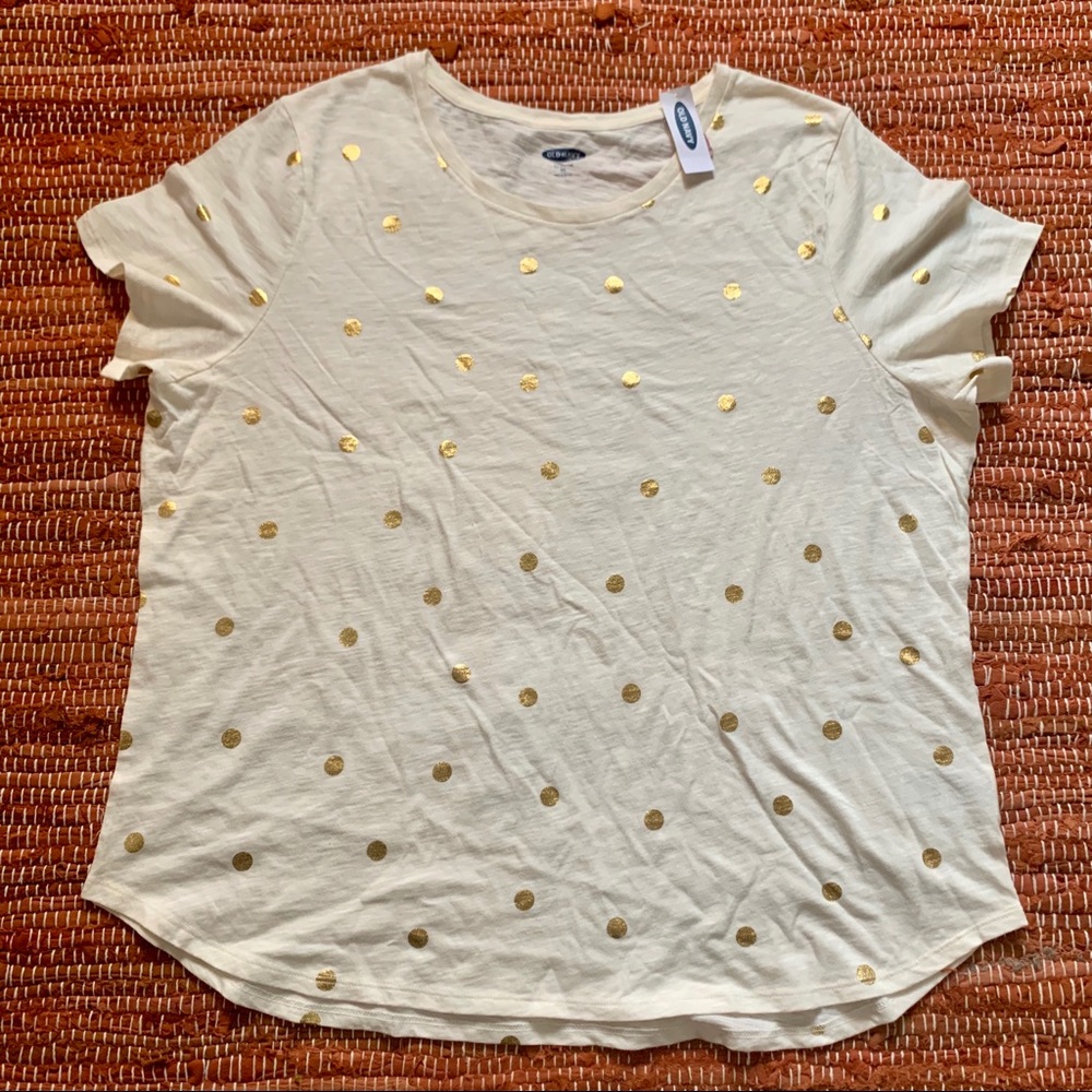 NWT Old Navy Polka Dot Foil Tee